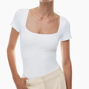 Aritzia Babaton Contour Squareneck Short Sleeve Bodysuit